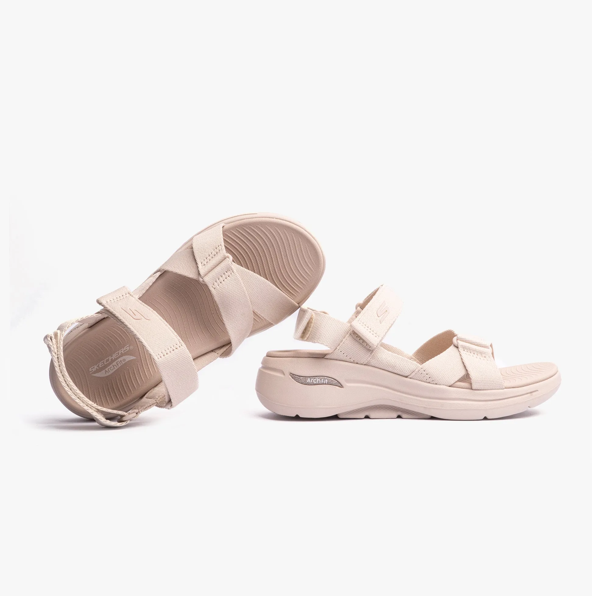 140808/NAT GO WALK ARCH FIT SANDAL - ATTRACT Womens Sandals Natural/Purple
