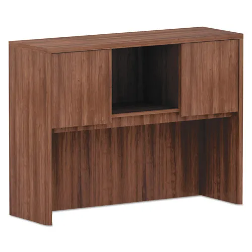 Alera Valencia Series Hutch With Doors, 4 Compartments, 70.63w X 15d X 35.38h, Espresso
