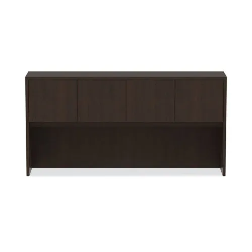 Alera Valencia Series Hutch With Doors, 4 Compartments, 70.63w X 15d X 35.38h, Espresso