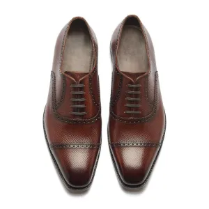 Bemer-X Quarter Brogue Oxford - Horween Hatch-grain  Hand Welted