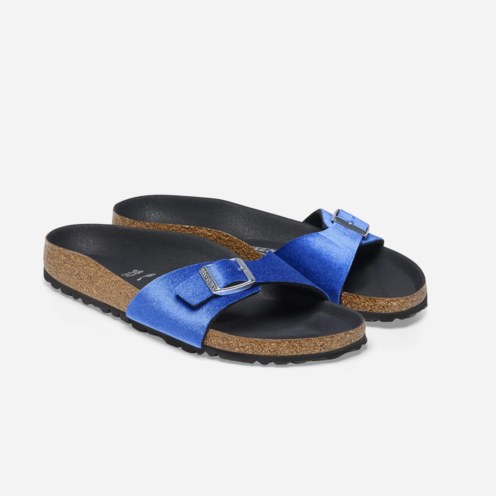 Birkenstock Madrid Rivet Logo Velvet Blue Blue/Velvet Brillant Blue