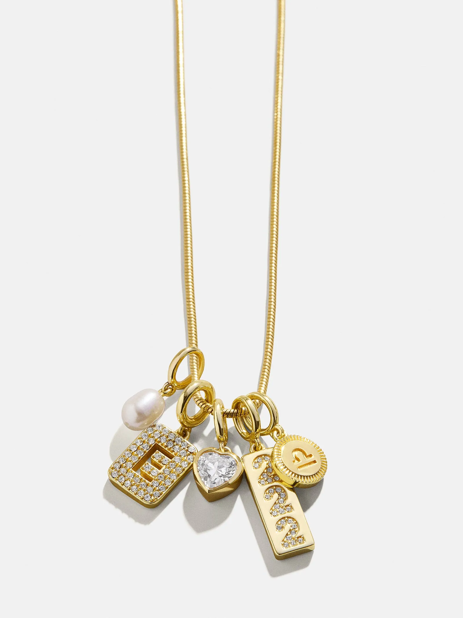 Block Pavé Initial Cluster Charm - E