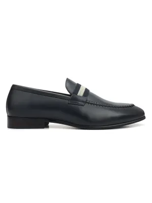 Blue Loafers With Contrast Panel