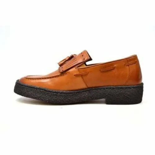 British Walkers Playboy Cruise Men's Cognac Leather Slip On