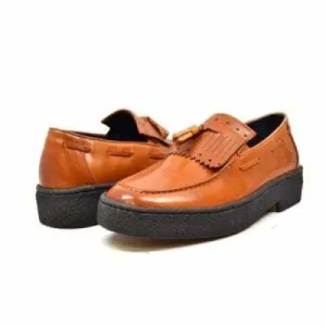 British Walkers Playboy Cruise Men's Cognac Leather Slip On