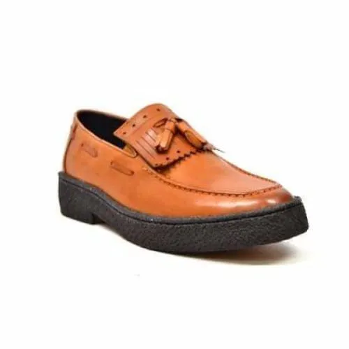 British Walkers Playboy Cruise Men's Cognac Leather Slip On