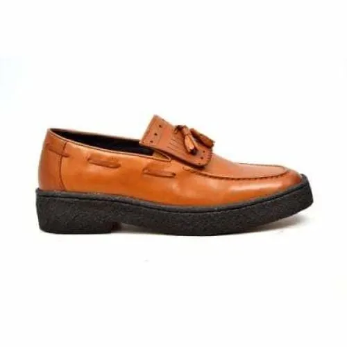 British Walkers Playboy Cruise Men's Cognac Leather Slip On
