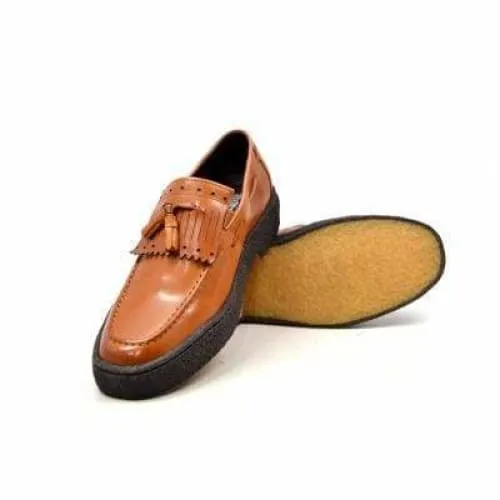 British Walkers Playboy Cruise Men's Cognac Leather Slip On