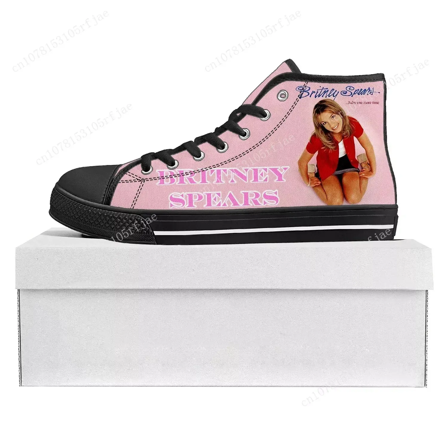Britney Spears Custom High-Top Canvas Sneakers | Iconic Pop Star Shoes for Men, Women, and Teens