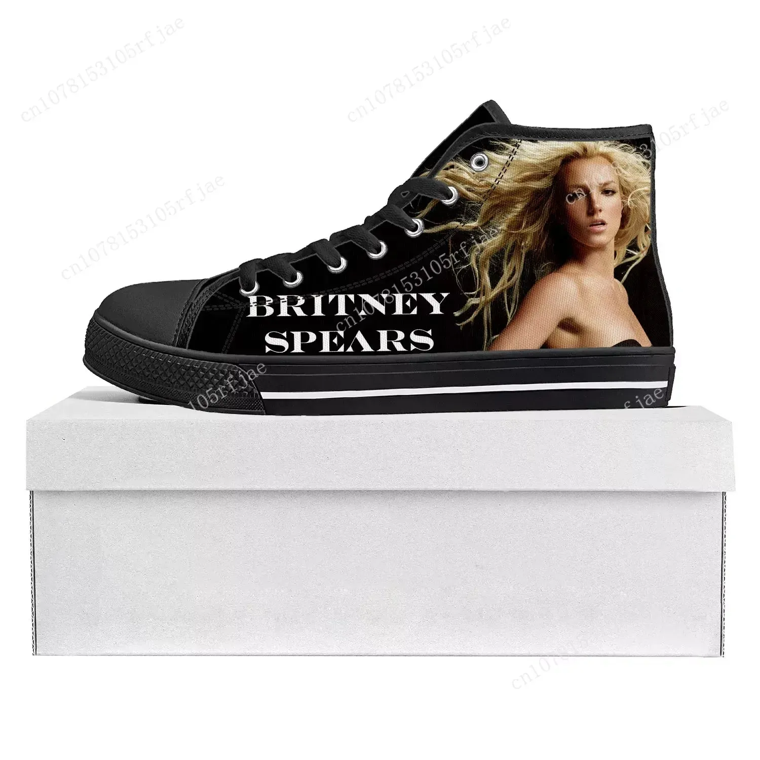 Britney Spears Custom High-Top Canvas Sneakers | Iconic Pop Star Shoes for Men, Women, and Teens