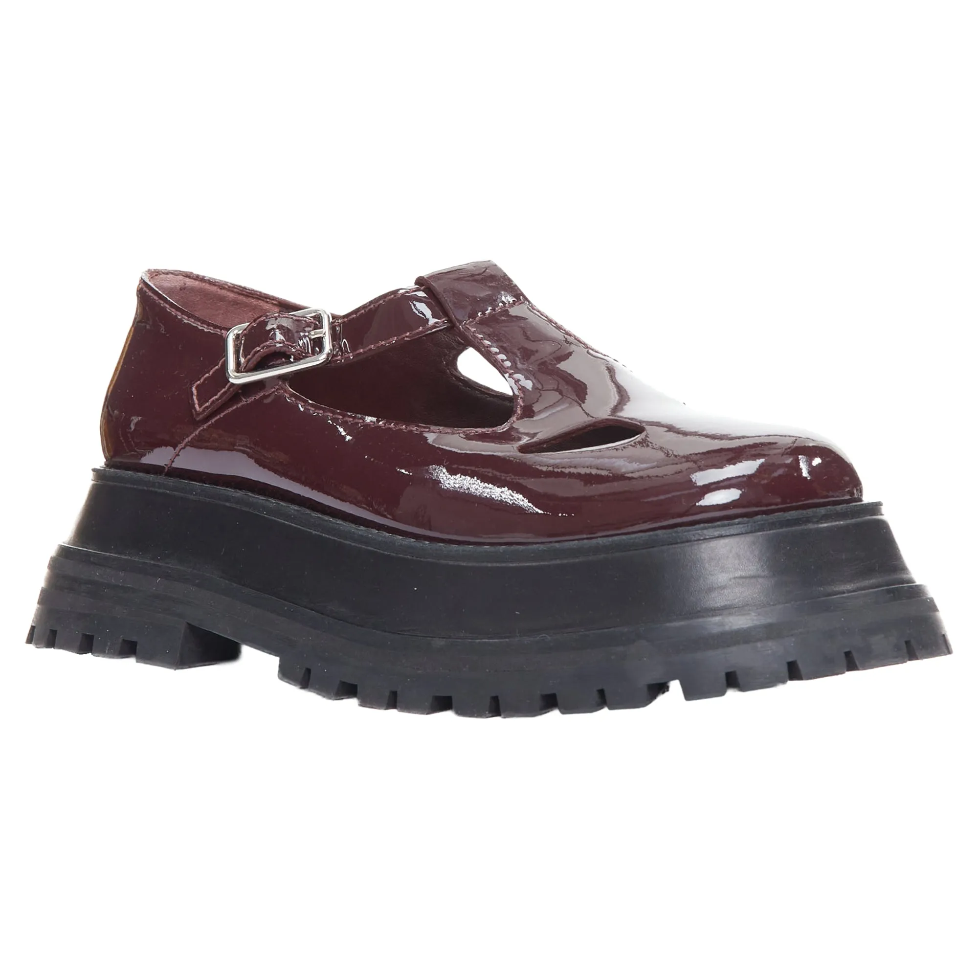 Burberry Aldwych Star Patent Maryjane Platform Shoes