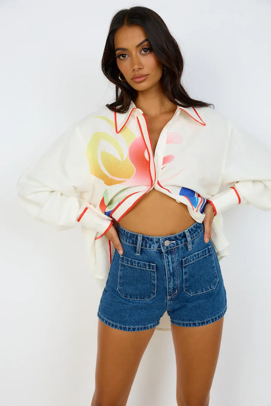C/MEO COLLECTIVE  HYPERREAL SHIRT ABSTRACTION PRINT