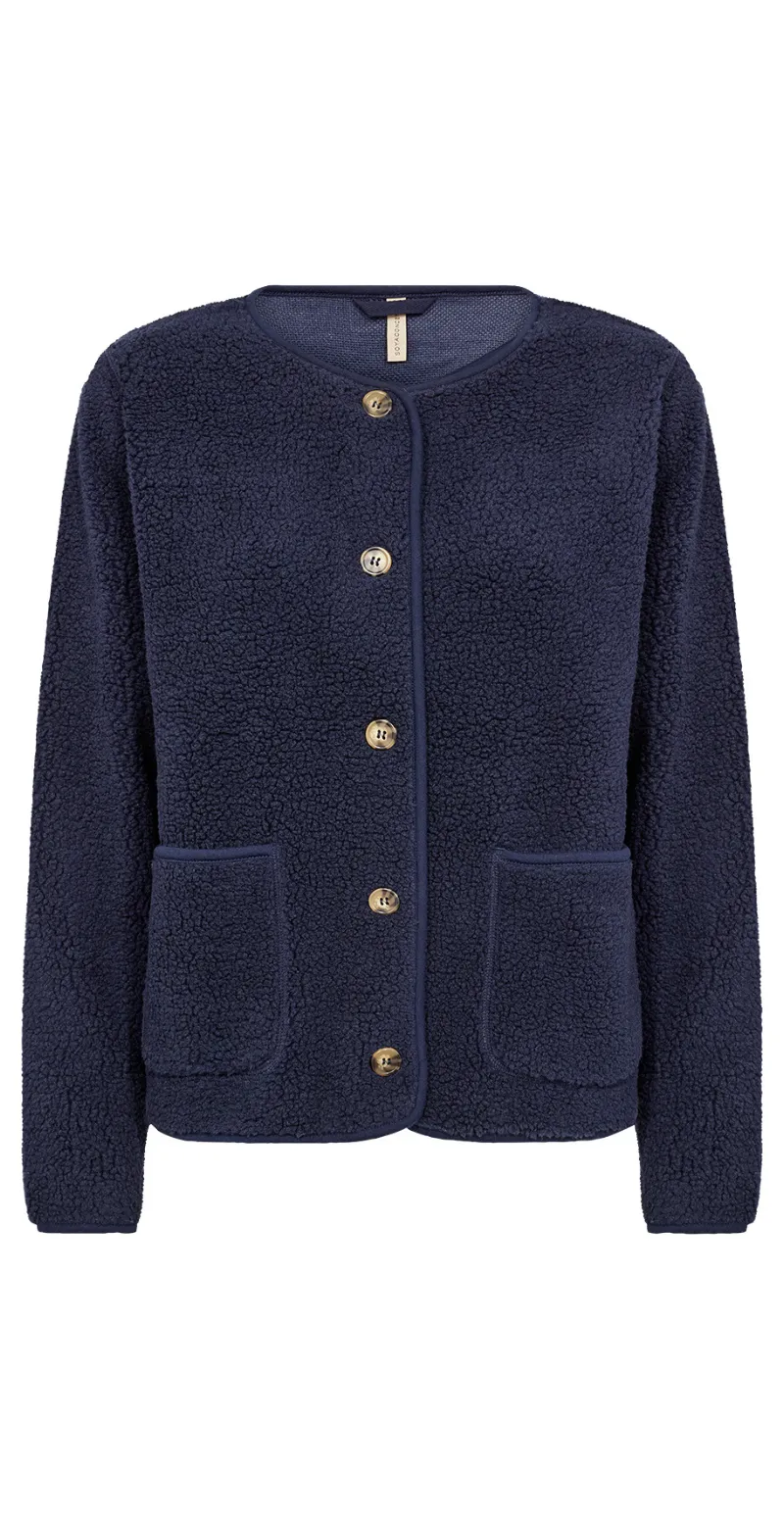 Darla teddy cardigan navy