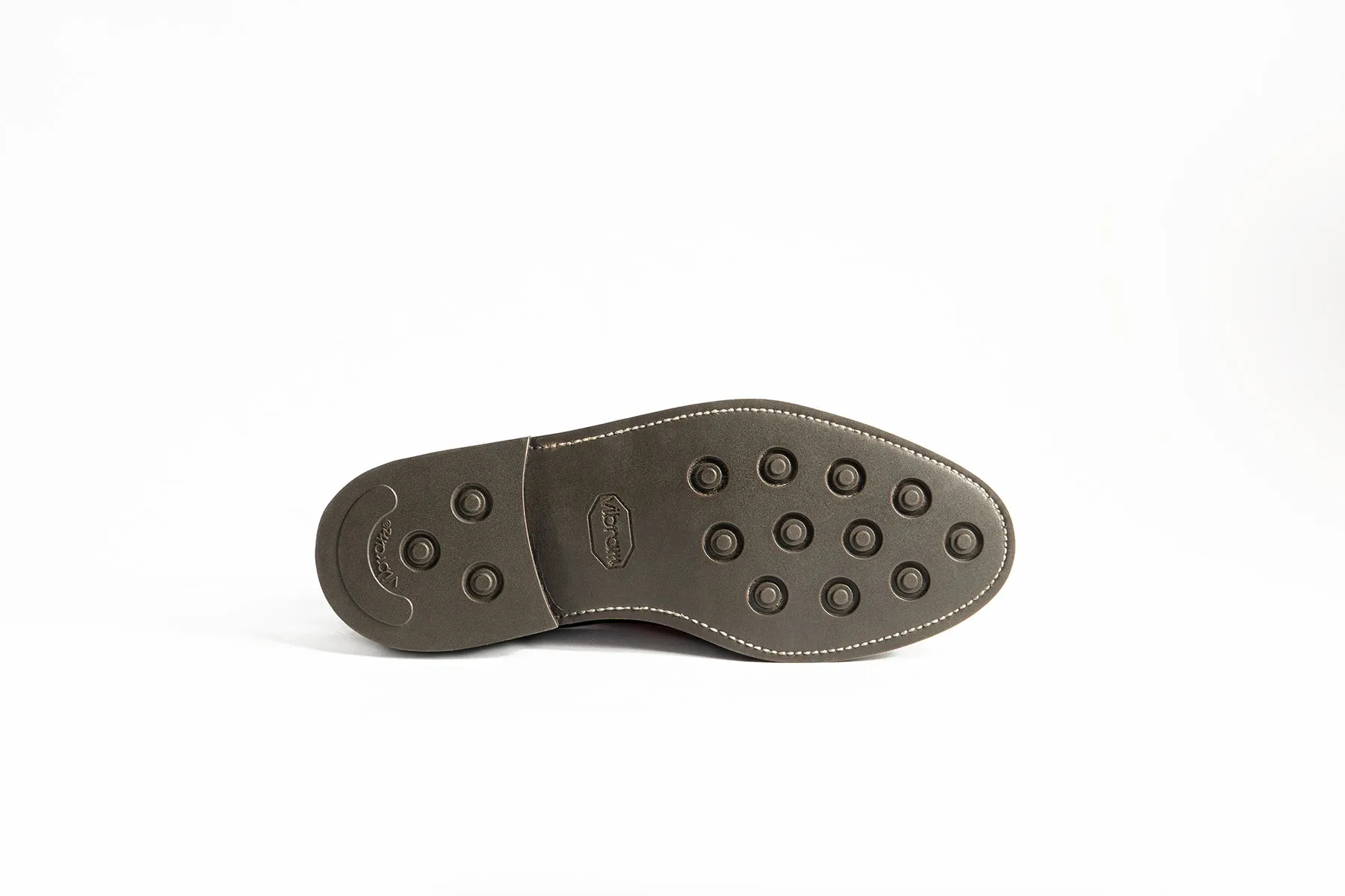 Enzo Bonafe Art. 2475MOD Norwegian Split-Toe Derby In Horween Hatchgrain