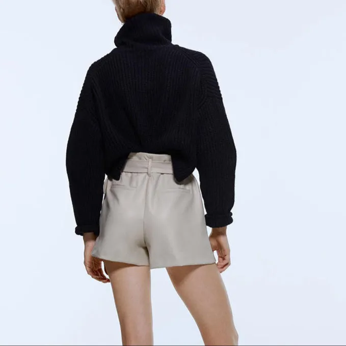 Fashion Leather Shorts