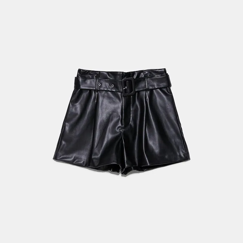Fashion Leather Shorts