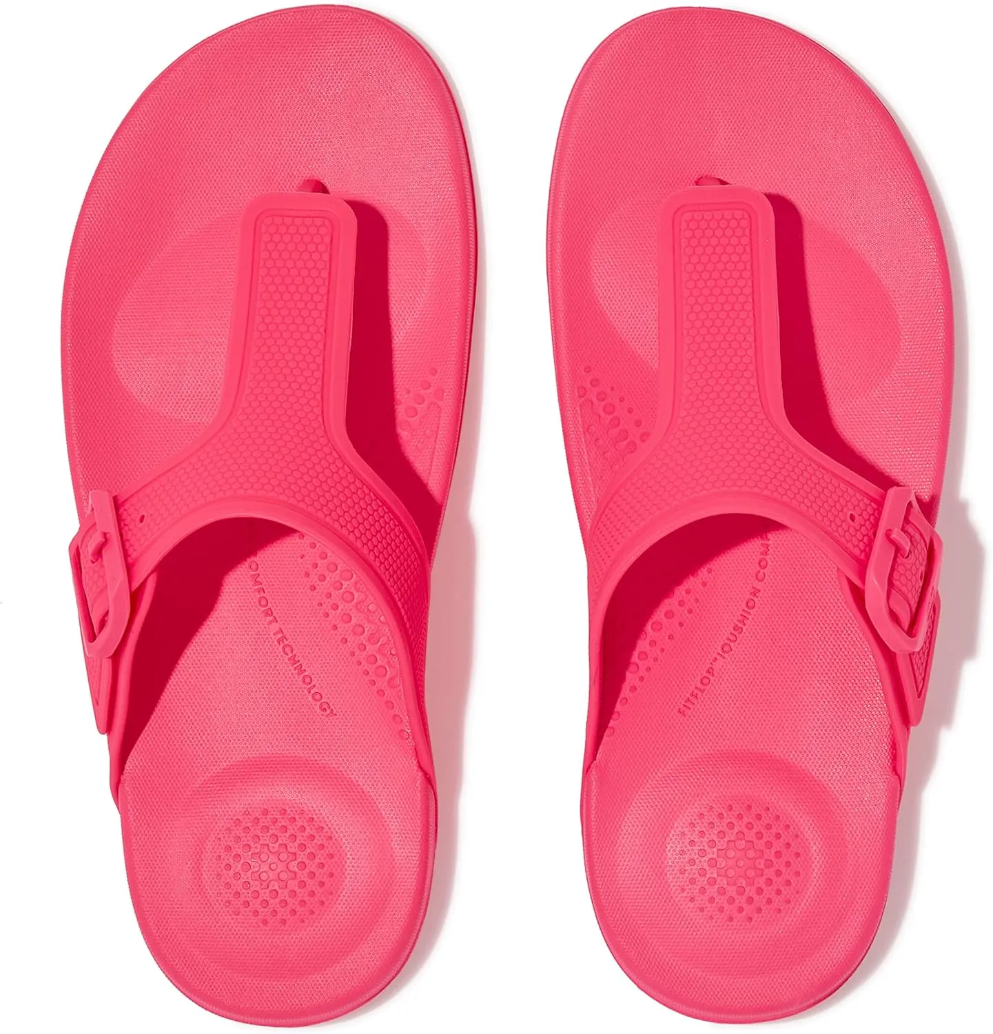FitFlop Women's Iqushion Iridescent Adjustable Buckle Flip-Flops Wedge Sandal
