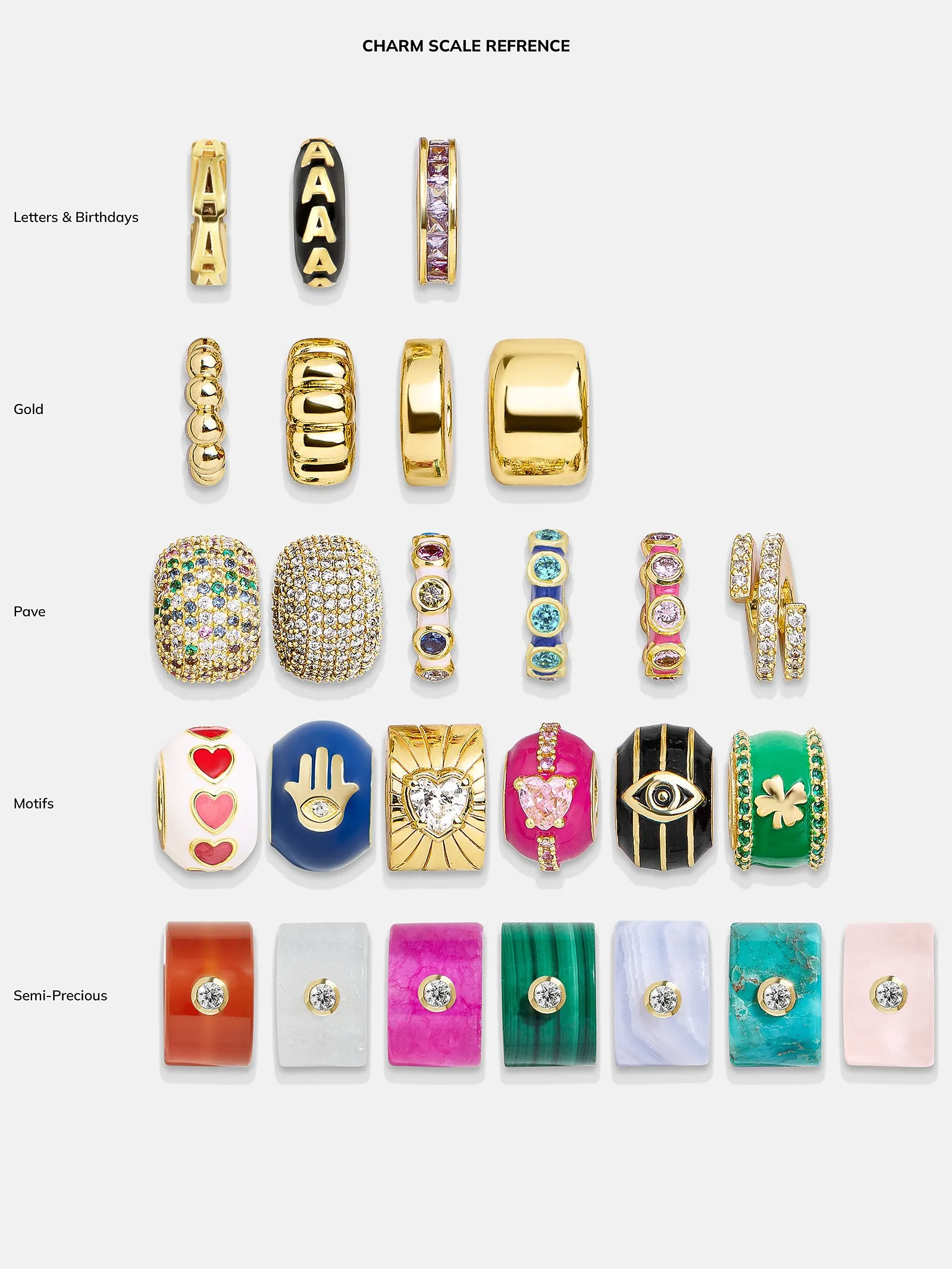 Gold Initial Bead Charm - N