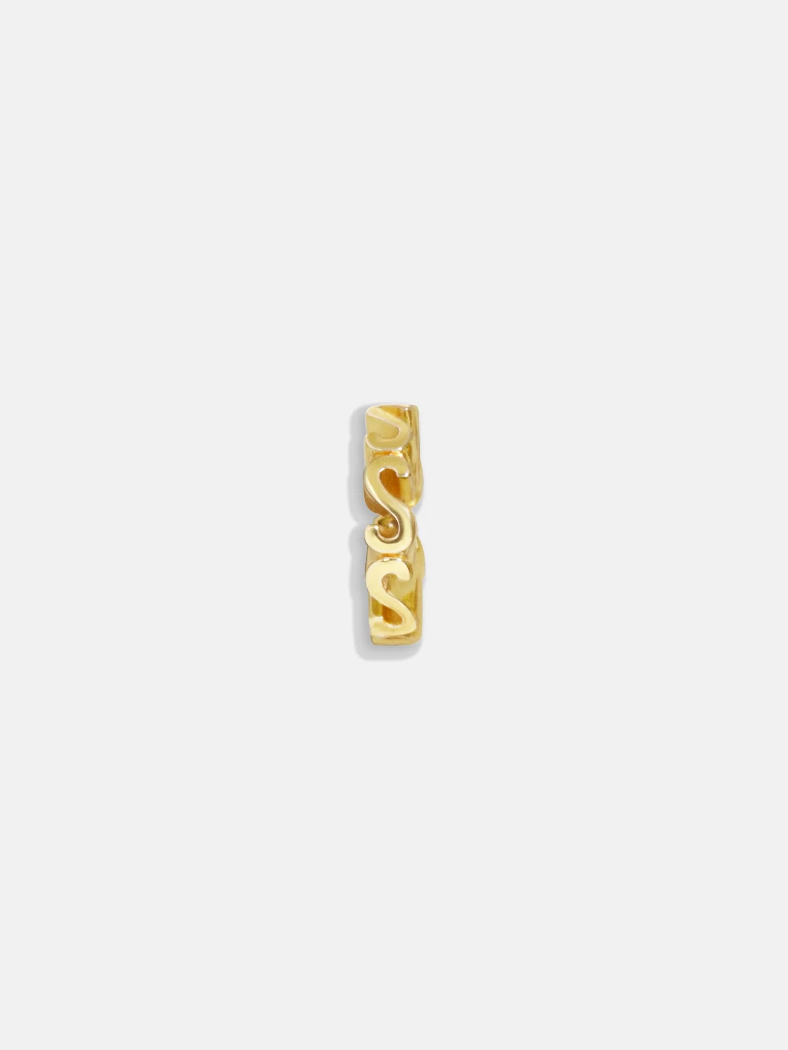 Gold Initial Bead Charm - S