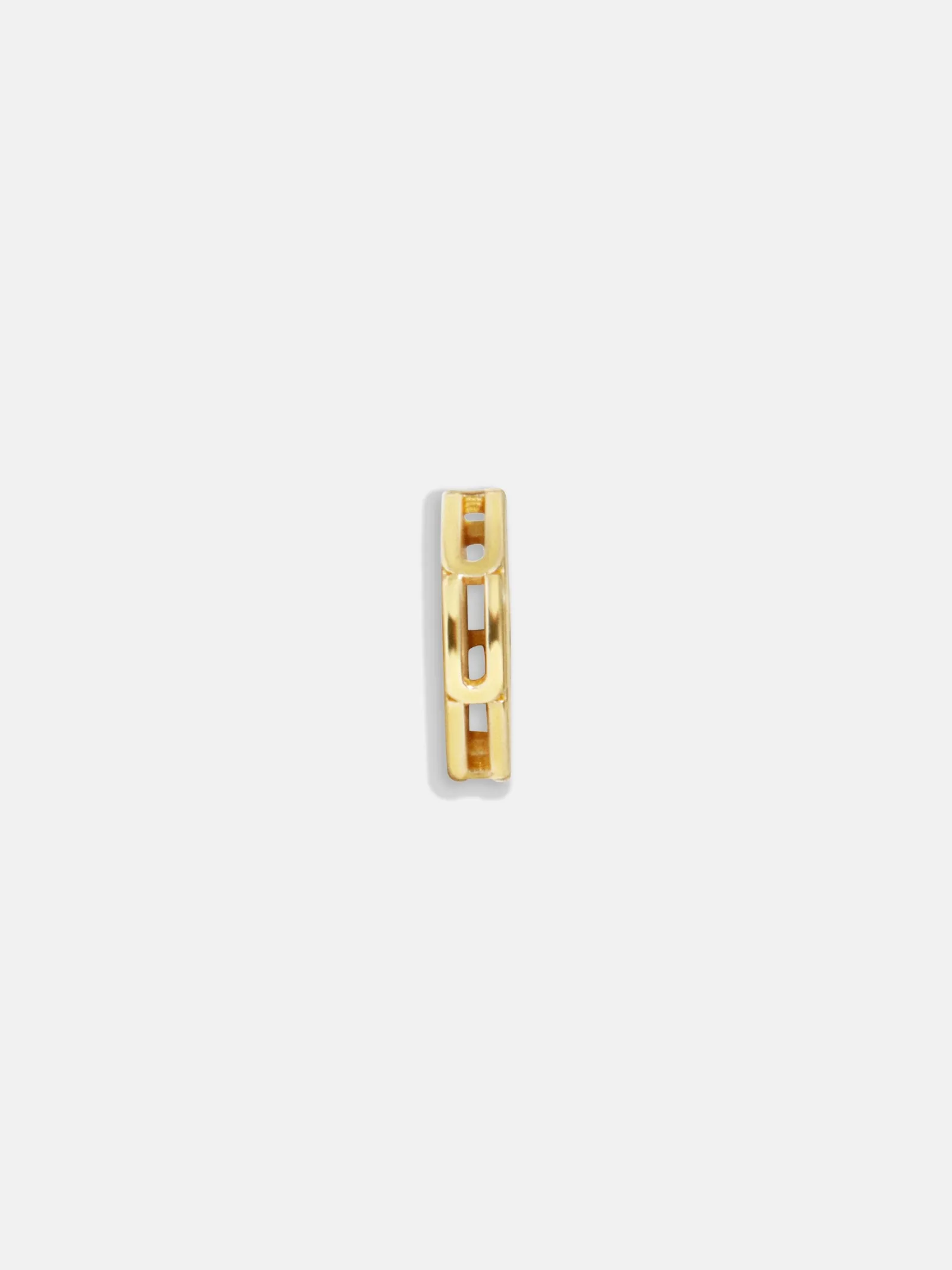 Gold Initial Bead Charm - U