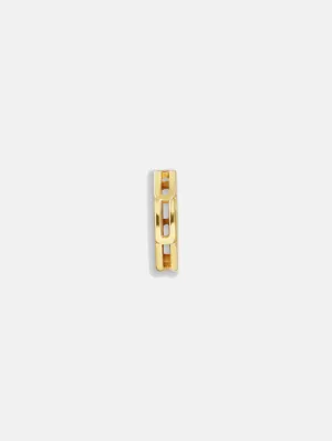 Gold Initial Bead Charm - U