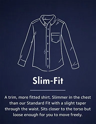 Goodthreads Men's Slim-Fit Long-Sleeve Solid Oxford Shirt, Indigo, Medium