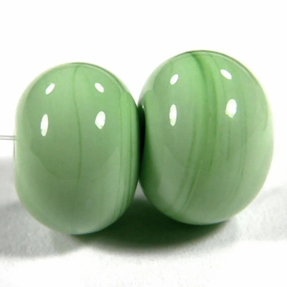 Handmade Lampwork Glass Beads, Grasshopper Green Shiny Glossy 213g