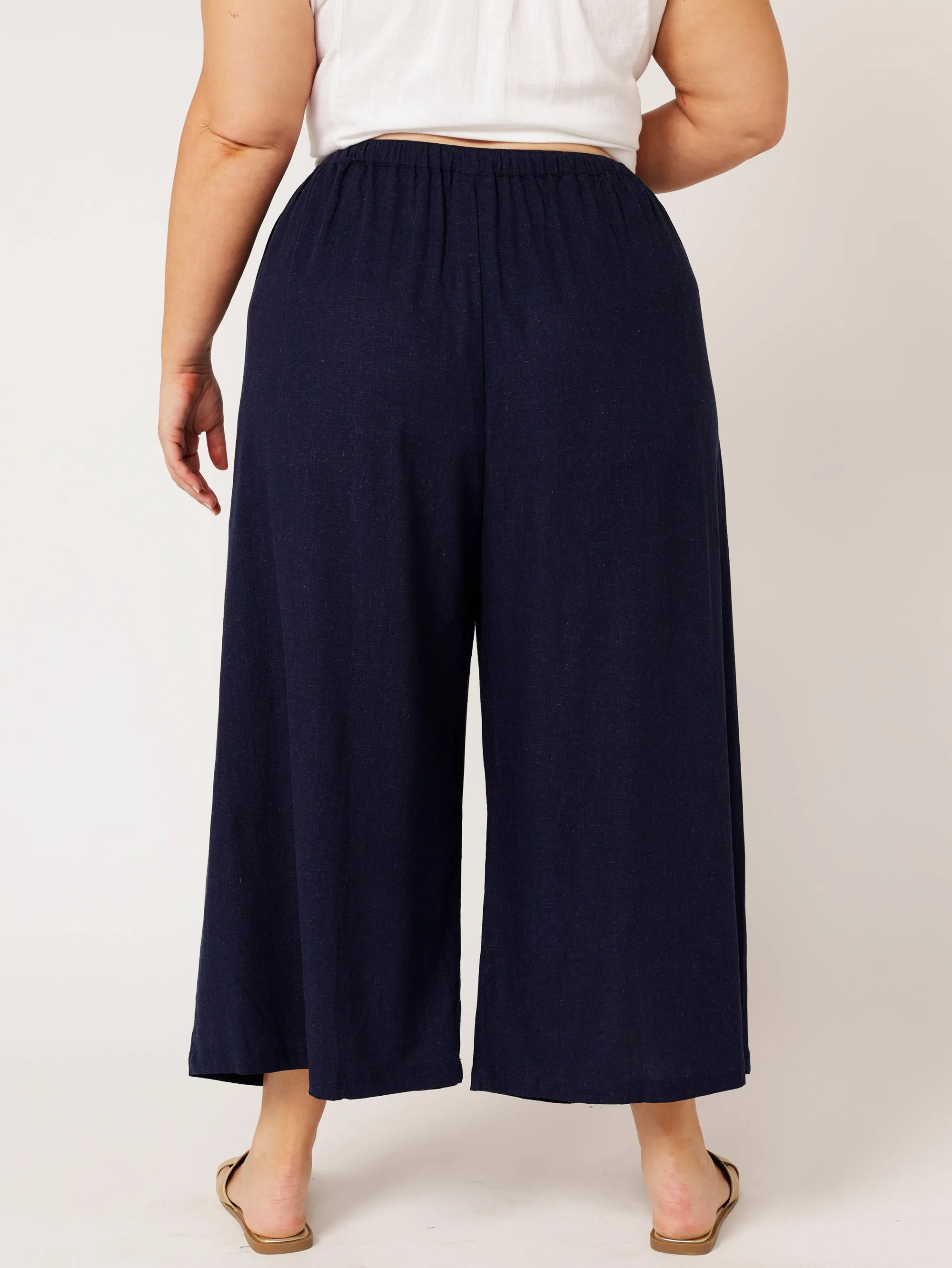 Island Pant | Navy | Linen Viscose