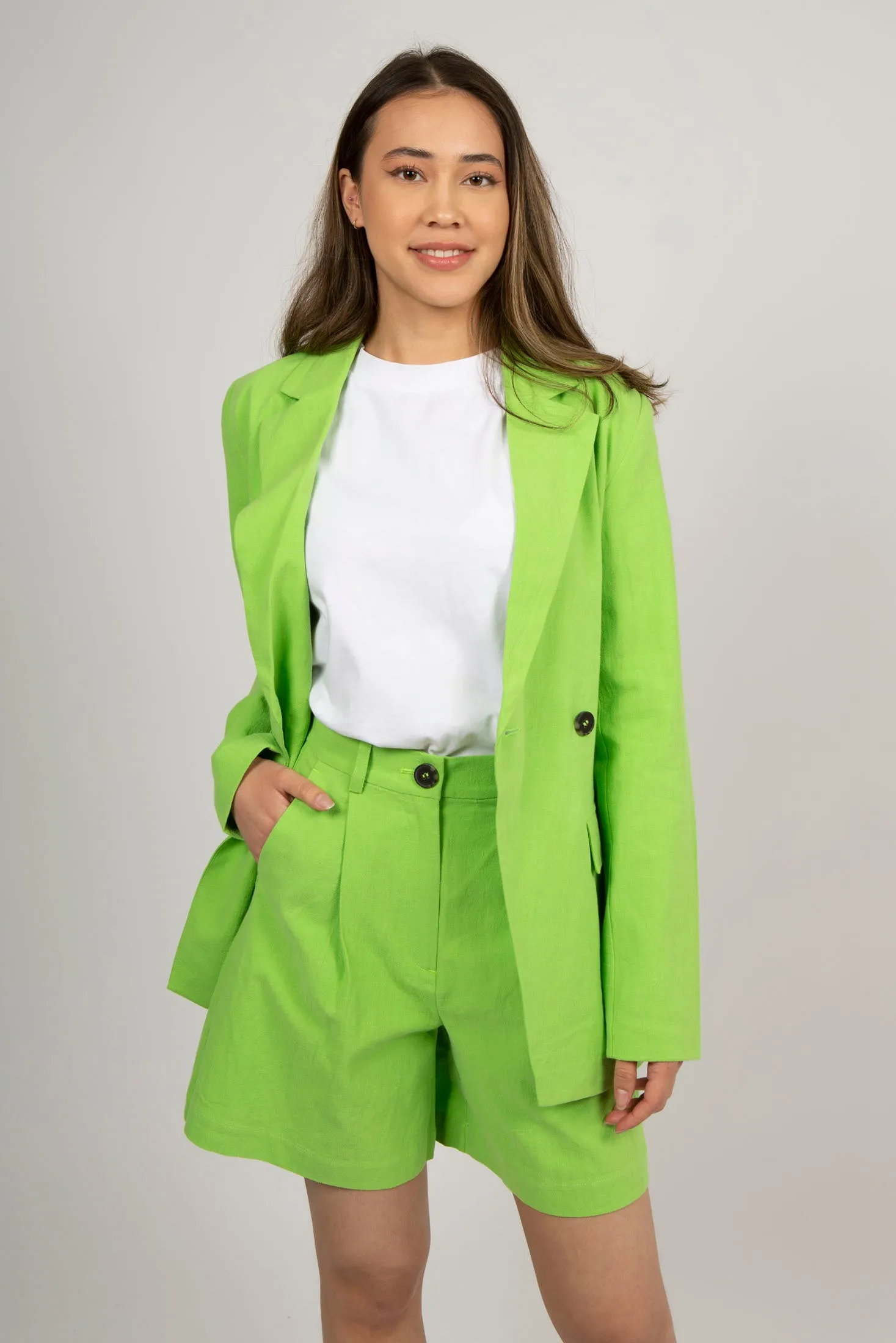 Malvina-Ida LS Blazer - Greenery