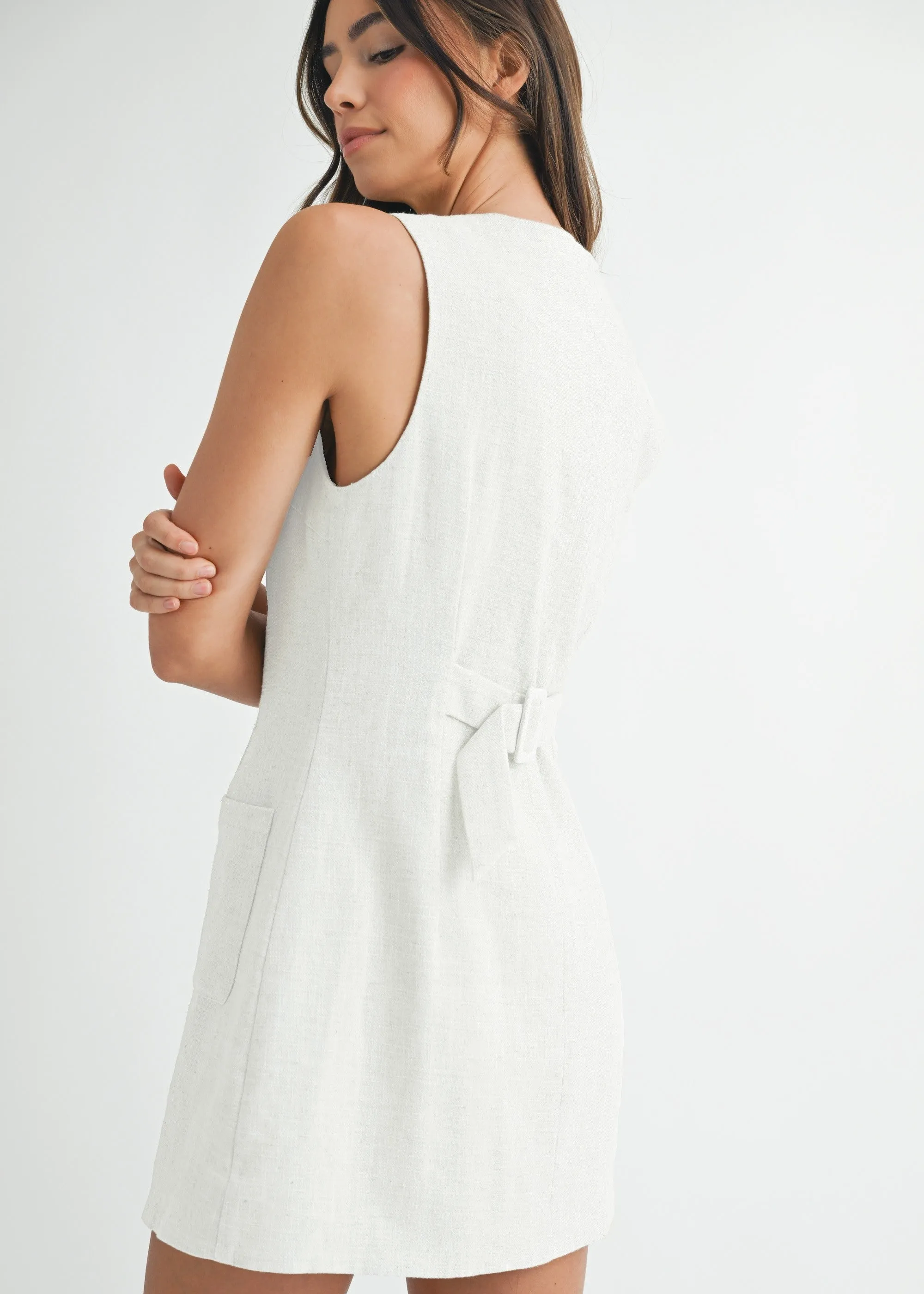 MAUDE BUTTON DOWN MINI DRESS