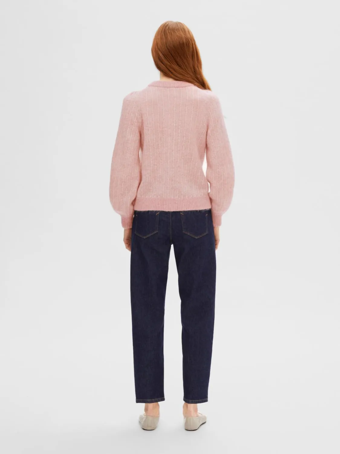 Mejse Ls Knit Cardigan - Pink Nectar Birch