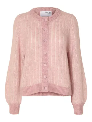 Mejse Ls Knit Cardigan - Pink Nectar Birch
