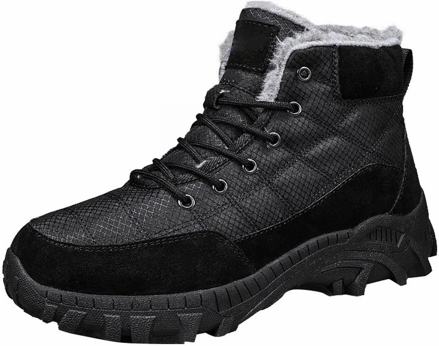 Mens Work Boots Slip On Hiking Sneakers Women's Slip On Warm Womens Working Shoes Steel Toe Slip On Platform Shoes Lightweight Comfortable Hike Grounded Footwear