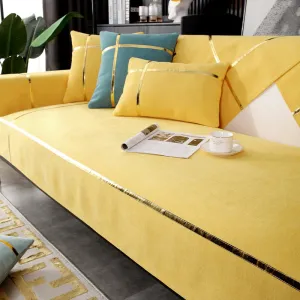 Nordic chenille sofa cushion light luxury wind four seasons universal non-slip modern minimalist leather cover