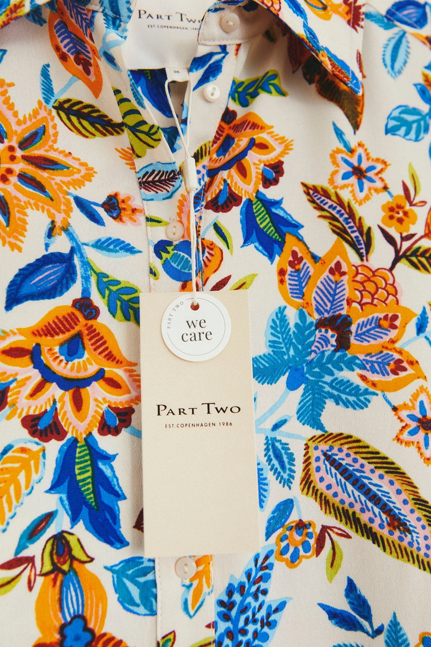 Part Two Shira relaxed shirt dress Blue Craft Flower