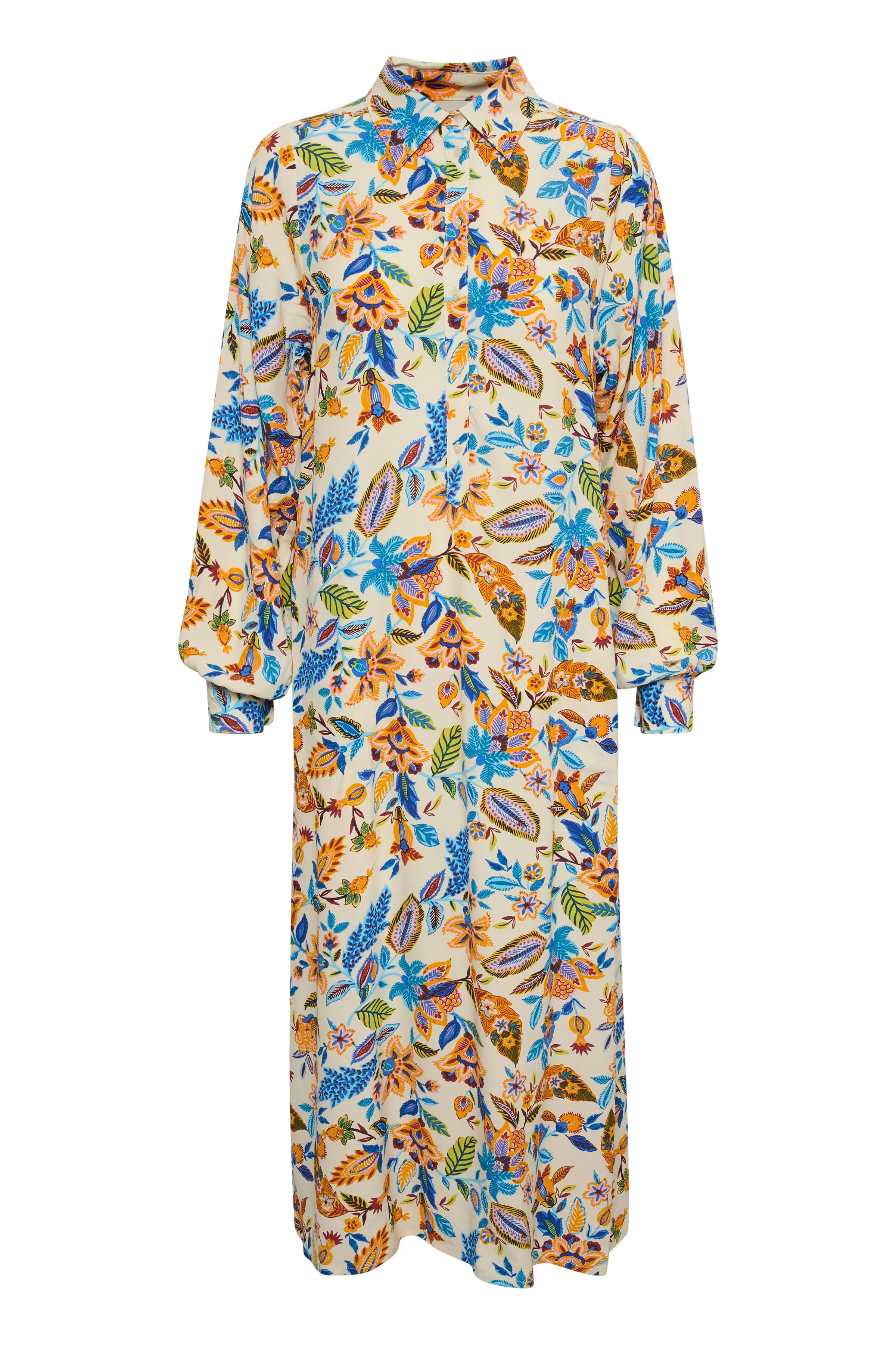Part Two Shira relaxed shirt dress Blue Craft Flower