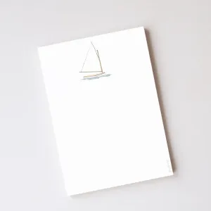 Sailboat Notepad  5 x 7 by Sara Fitz