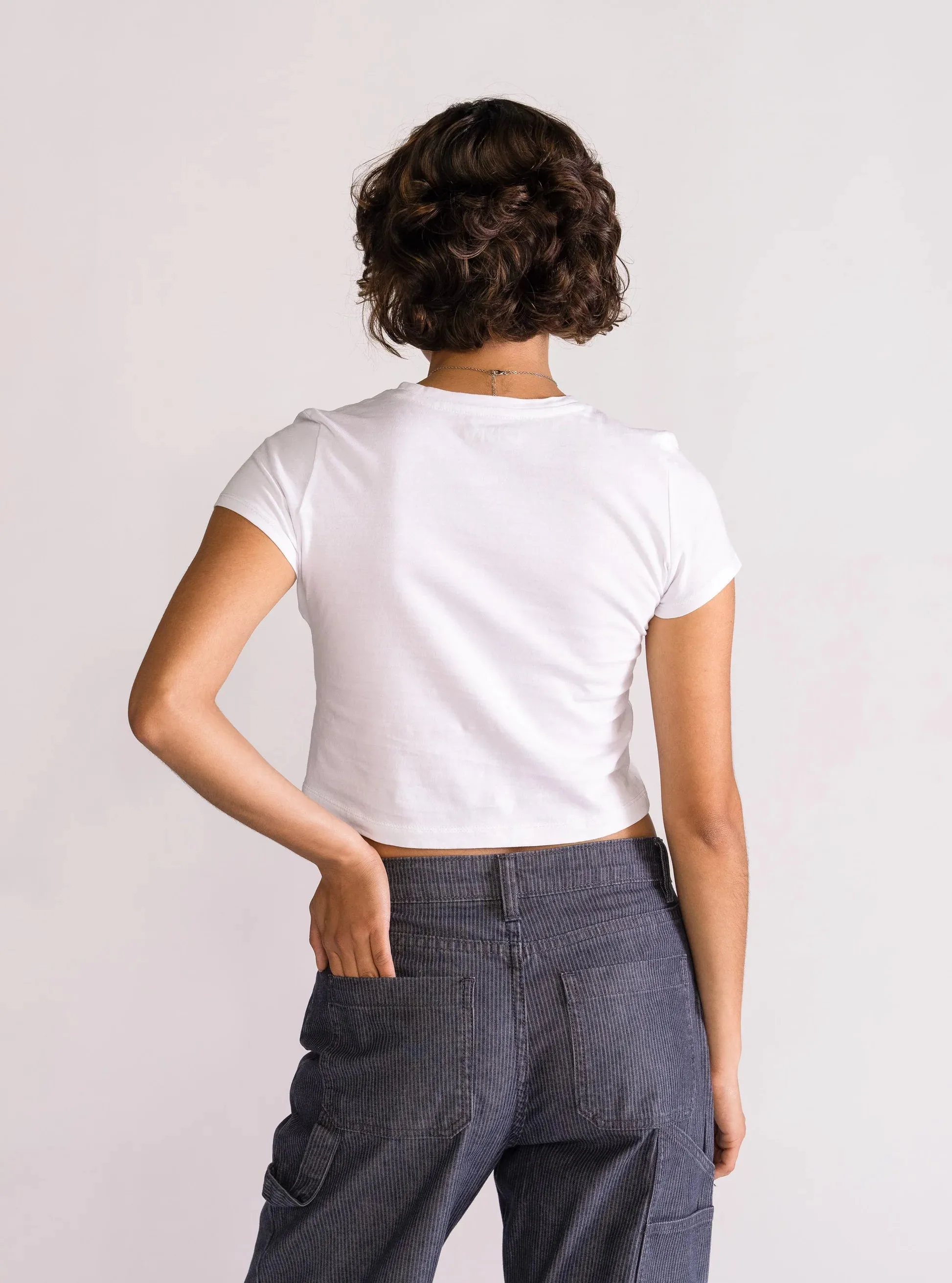 Shiny Shiny Baby Playera, Blanco
