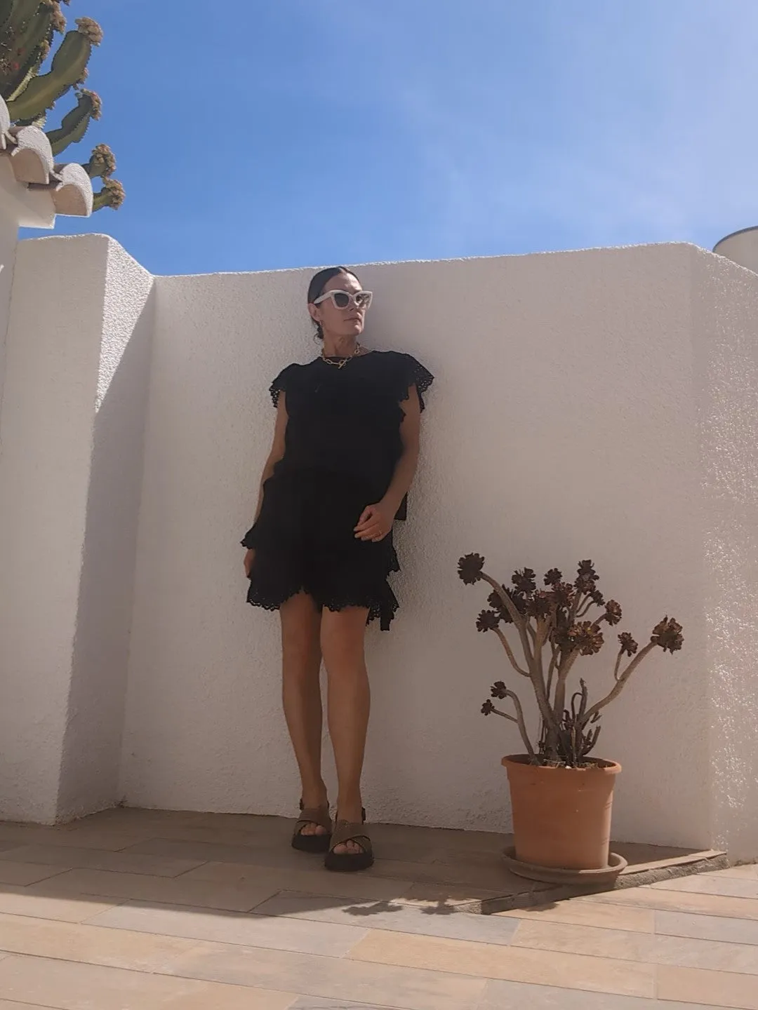 Sorani Black Ruffle Blouse
