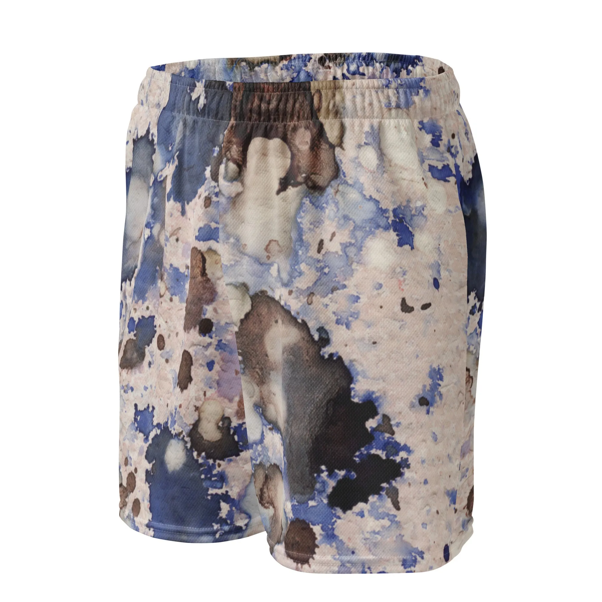 Splash Print Basketball Style Shorts