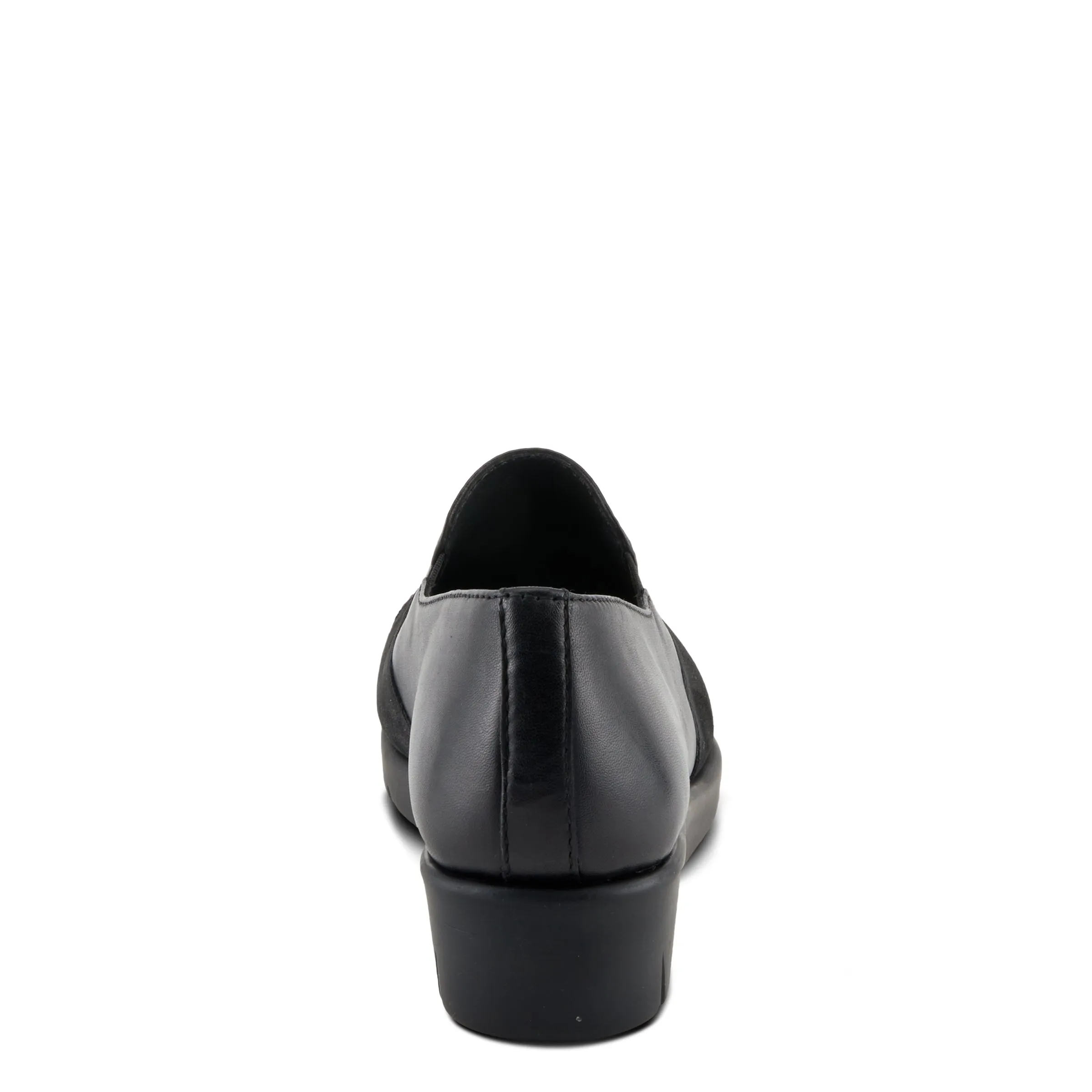 Spring Step Shoes Evzen Women's Modern Black Leather Wedge Slip On Shoes