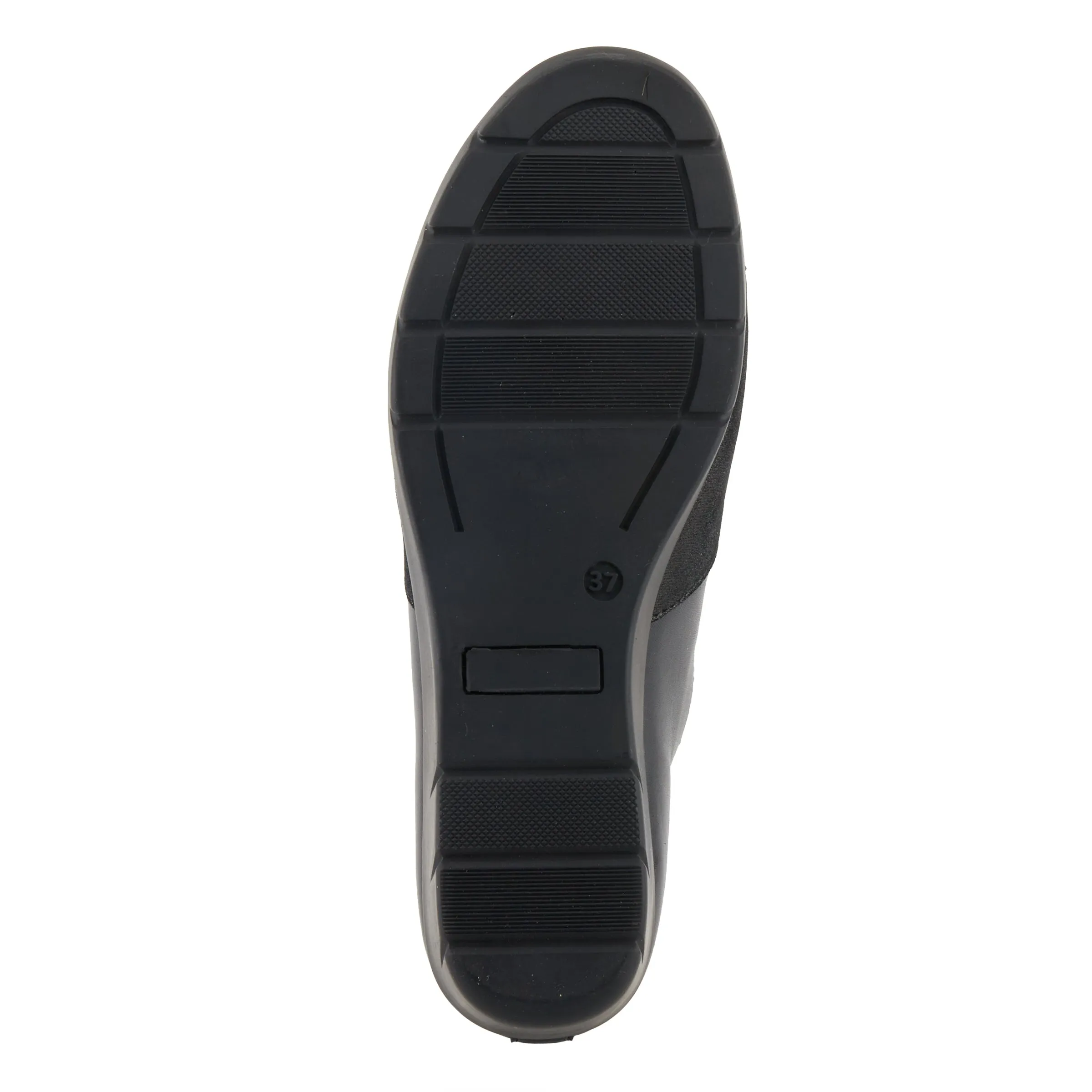 Spring Step Shoes Evzen Women's Modern Black Leather Wedge Slip On Shoes