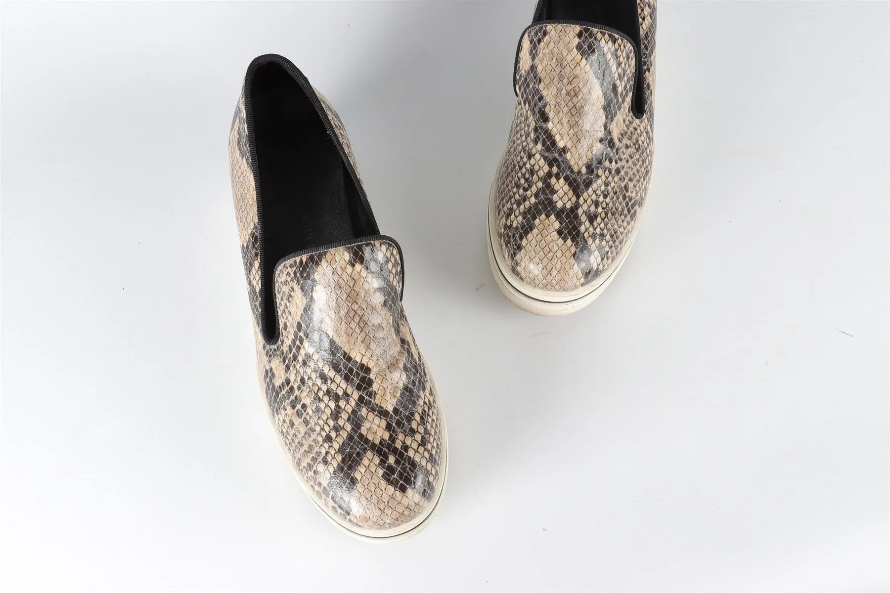 STELLA MCCARTNEY BROWN LEATHER PLATFORM LOAFERS EU 38 UK 5 US 8