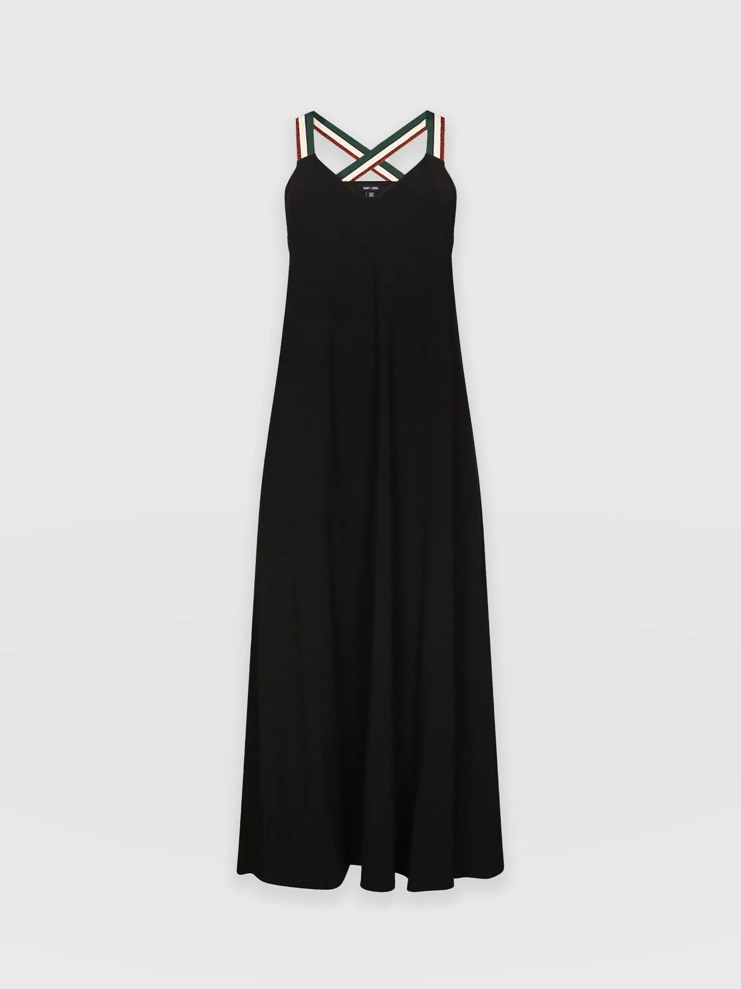 Sunset Dress Black - Red Lurex