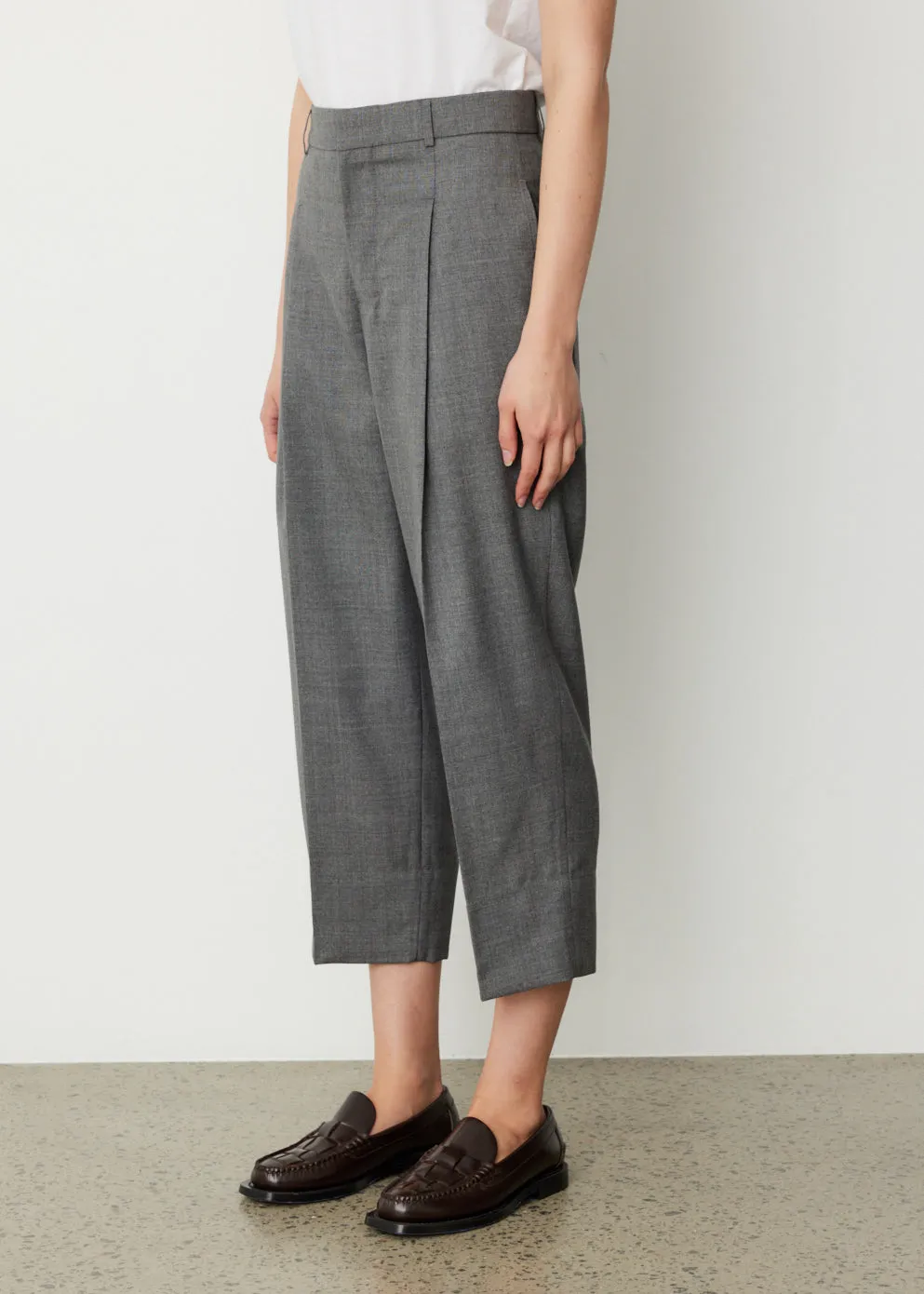 Wide Carrot Fit Trousers